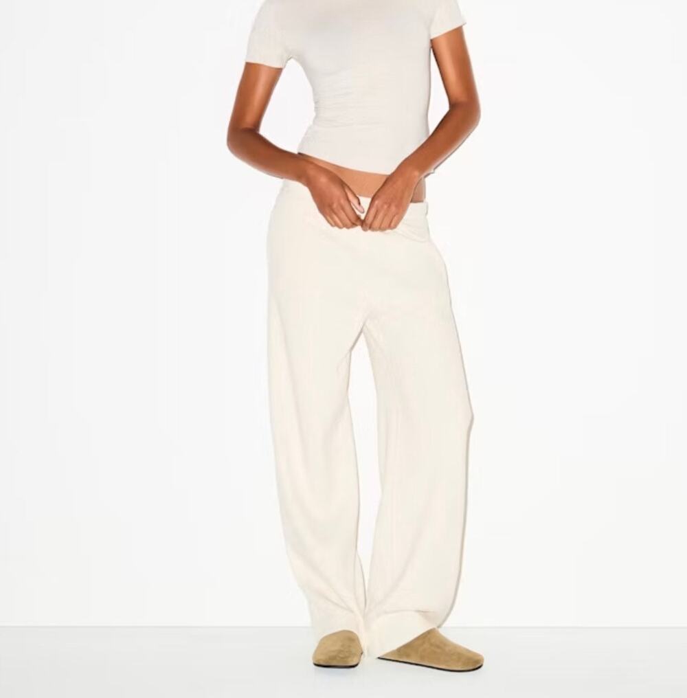 New skims cotton fleece low rise slim straight pants sz 4X